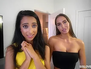 Stepsisters Cockriding Lessons - Kiarra Kai and Desiree Night