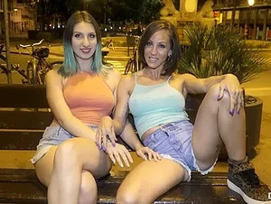 Wild Spanish lesbians Betty Foxxx & Yuno Love in hot public outdoor fuck