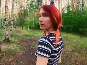 Elin Flame in Redhead Deepthorats Boyfriends Cock While Walking In The Forrest