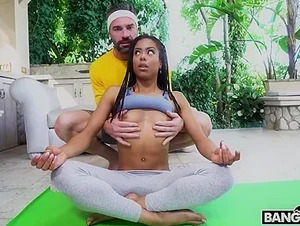 Kira Noir in The Yoga Newbie Gets Fucked Well